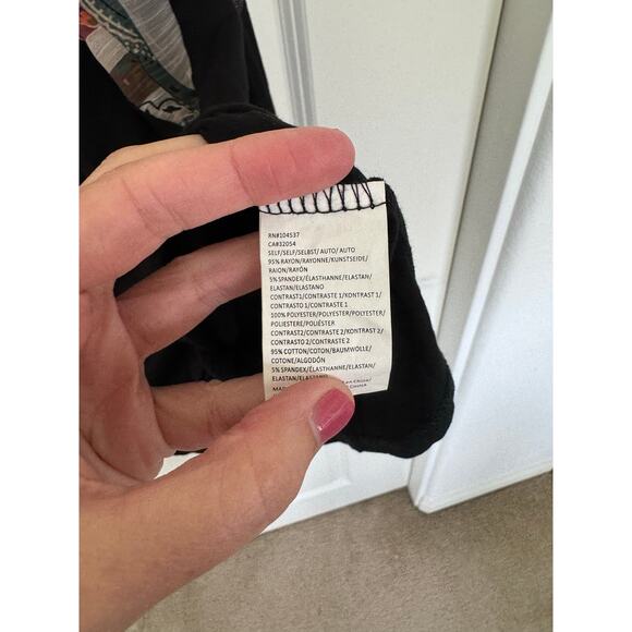 Anthropologie TINY Pippa Mixed Print Tie Front Top XXS - Picture 5 of 6